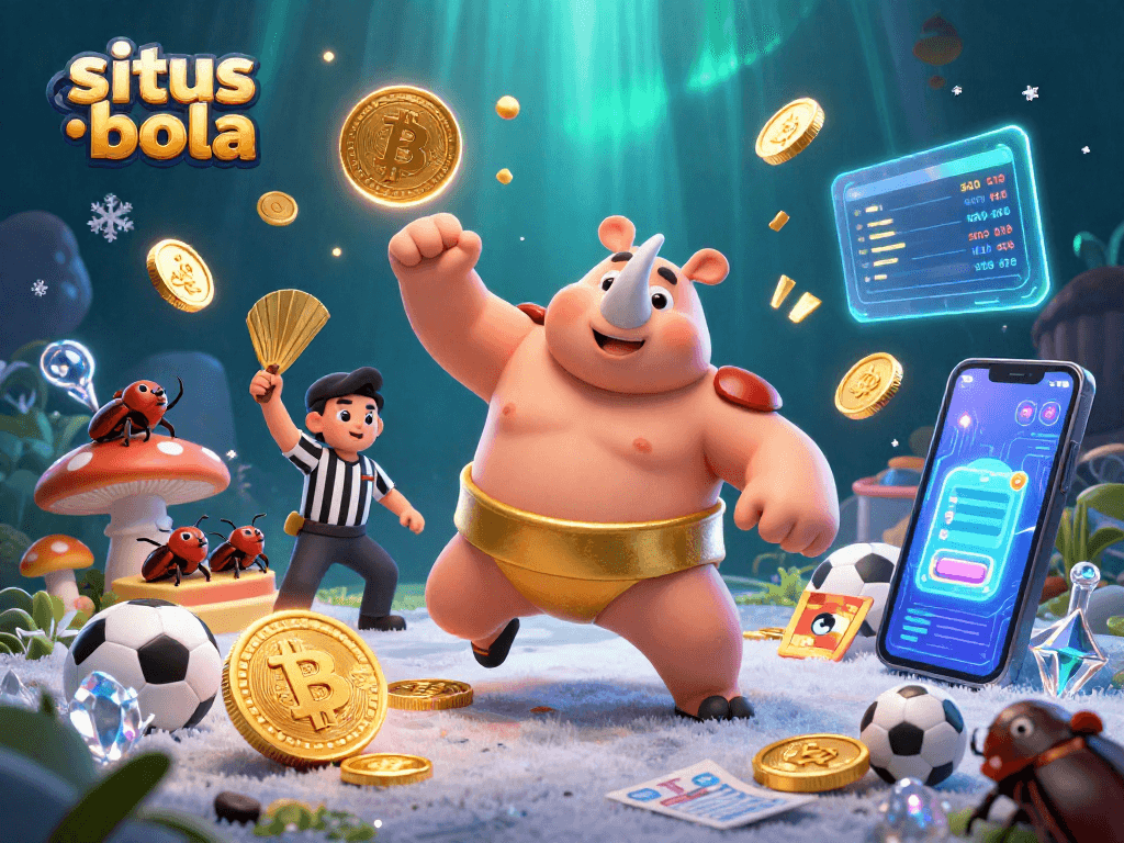 Experience thrilling sports betting at situs bola with vibrant animated characters and dynamic betting elements.
