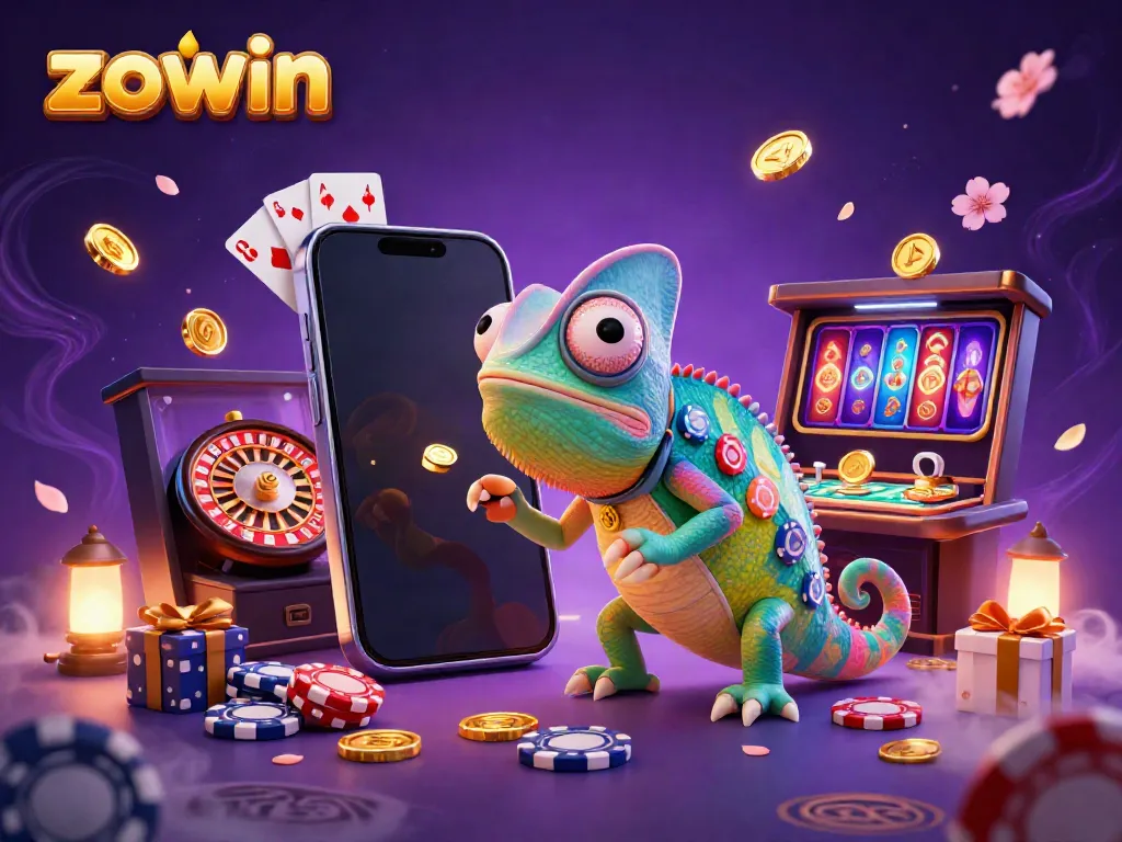 Zowin offers an exciting casino experience, with a vibrant chameleon owner and various games.