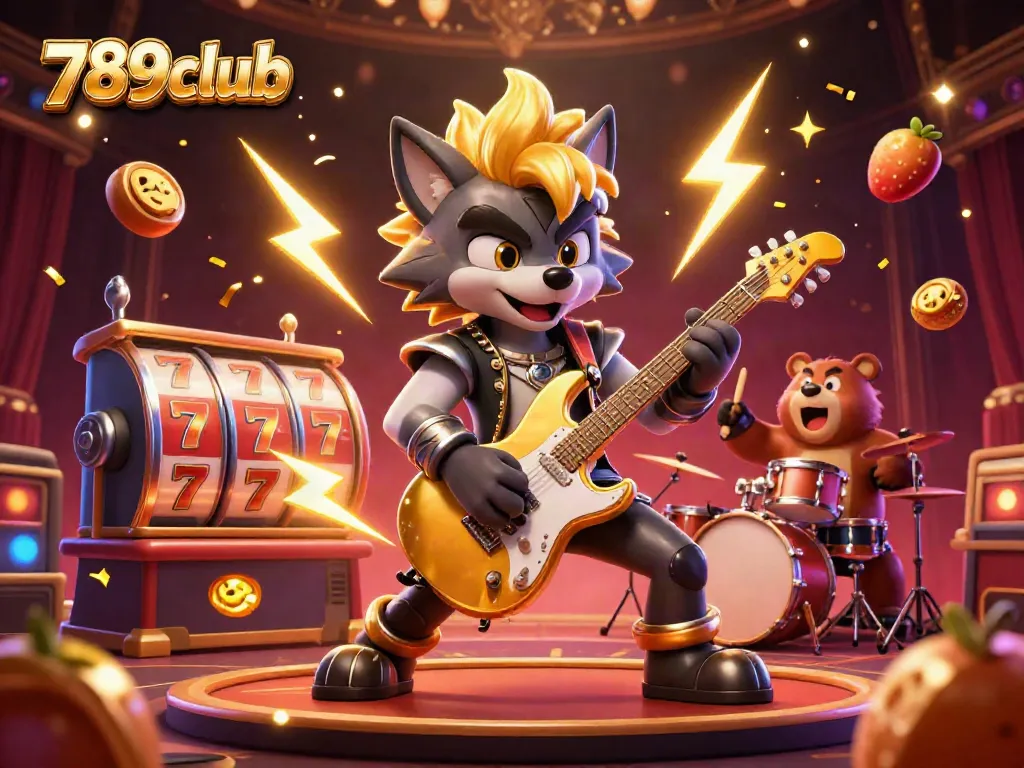 Experience the thrilling excitement of 789club with vibrant 3D elements and dynamic characters in a lively casino setting.