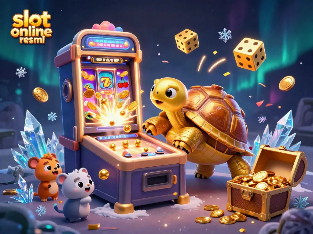 Experience the excitement of slot online resmi with a dynamic casino scene bursting with action.