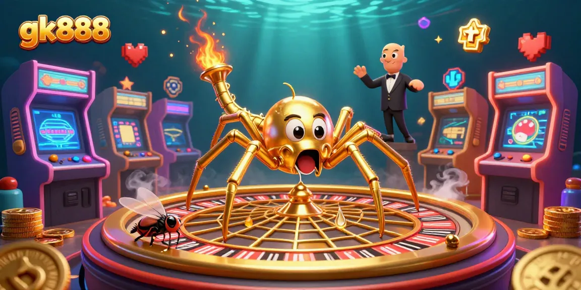 Engage in thrilling bets at gk888 with a dynamic golden roulette wheel and immersive casino elements.