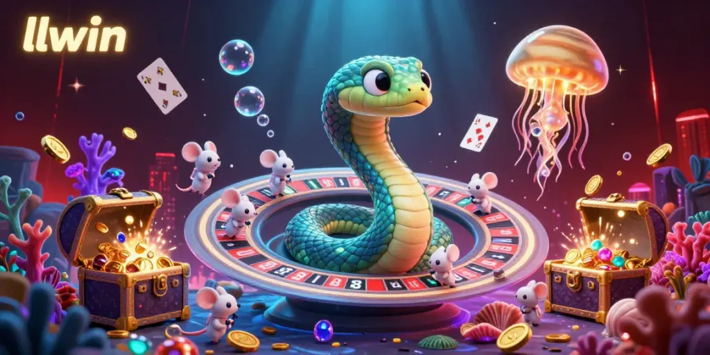 Experience thrilling betting action with llwin as cartoon mice wager on Saturn's roulette rings.