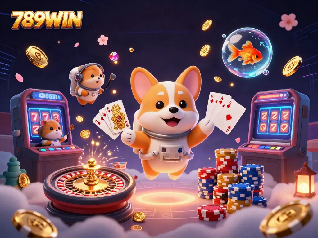 Win big at 789WIN as the astronaut corgi explores a dazzling space casino!