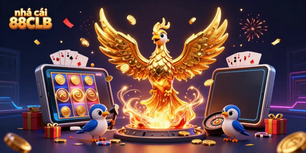 Play exciting games at nhà cái 88CLB with various colorful slot machines and captivating casino elements.