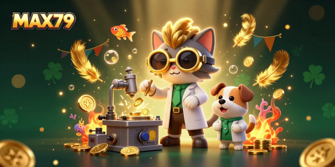 Experience MAX79's thrilling fish shooting games featuring a mad scientist cat and loyal dog, creating a captivating atmosphere.