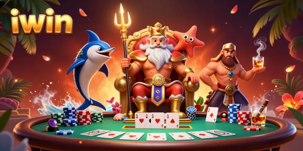 Engage with iwin's thrilling casino experience featuring Neptune and exciting game elements.