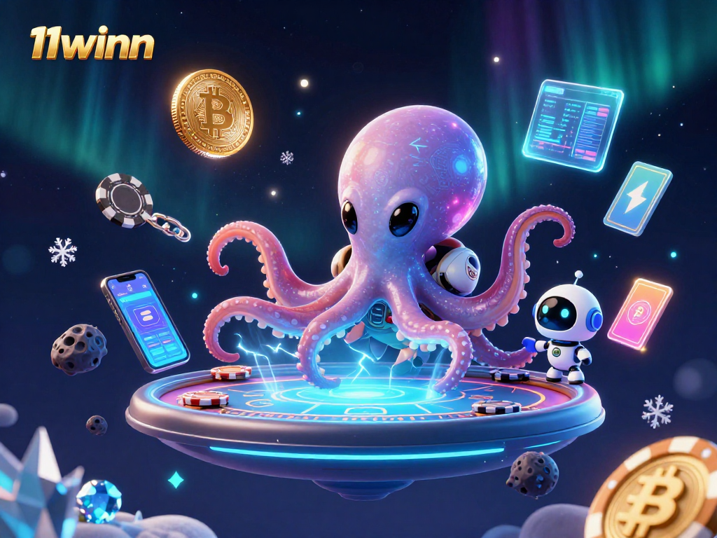 Engage in thrilling poker strategies with 11winn as aliens and robots join the table.