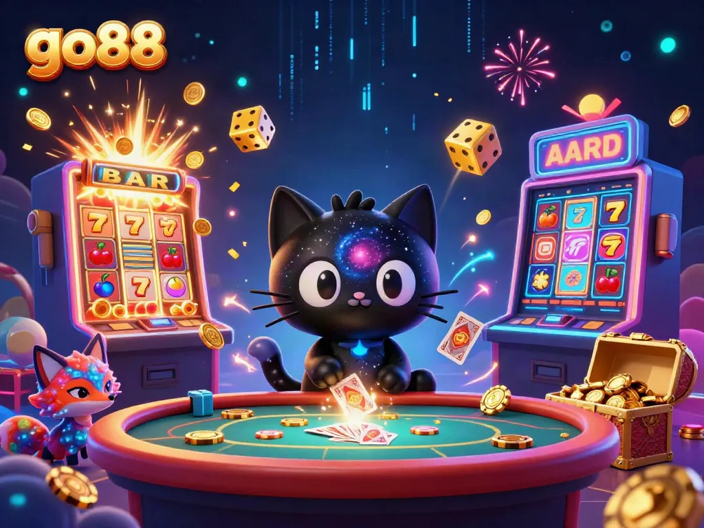 Experience the excitement of go88 with vibrant cosmic casino elements and dynamic characters.