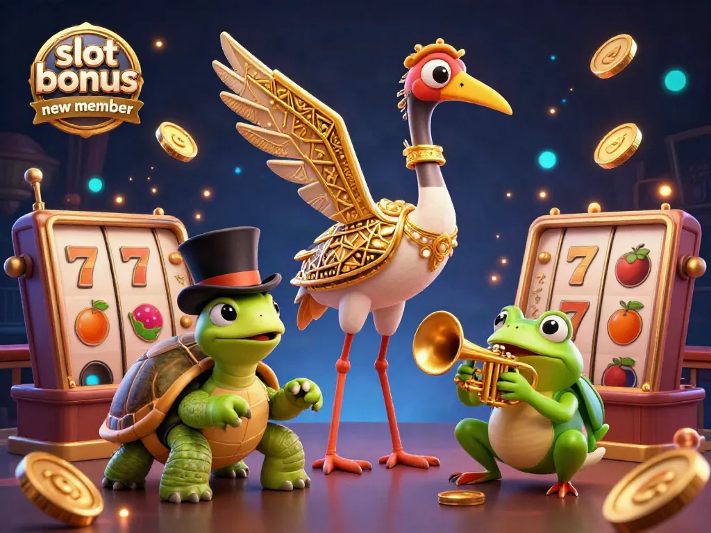 Experience the excitement of the slot bonus new member with lively characters at a speakeasy.